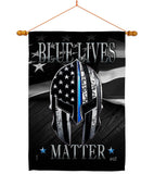 Blue Live Matter - Military Americana Vertical Impressions Decorative Flags HG137293 Made In USA