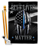 Blue Live Matter - Military Americana Vertical Impressions Decorative Flags HG137293 Made In USA