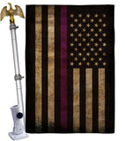 Thin Purple Line - Military Americana Vertical Impressions Decorative Flags HG137430 Made In USA
