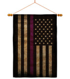 Thin Purple Line - Military Americana Vertical Impressions Decorative Flags HG137430 Made In USA