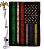 First Responders Line - Military Americana Vertical Impressions Decorative Flags HG137435 Made In USA