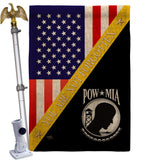 You Not Forgotten - Military Americana Vertical Impressions Decorative Flags HG140014 Made In USA