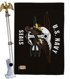 Navy Seals - Military Americana Vertical Impressions Decorative Flags HG140319 Made In USA