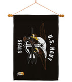 Navy Seals - Military Americana Vertical Impressions Decorative Flags HG140319 Made In USA