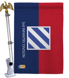 3rd Infantry Division - Military Americana Vertical Impressions Decorative Flags HG140332 Made In USA