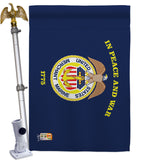 Merchant Marine - Military Americana Vertical Impressions Decorative Flags HG140347 Made In USA