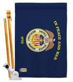 Merchant Marine - Military Americana Vertical Impressions Decorative Flags HG140347 Made In USA