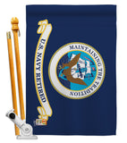 Retired Navy - Military Americana Vertical Impressions Decorative Flags HG140353 Made In USA