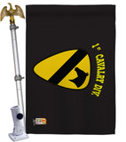 Black 1st Cavalry - Military Americana Vertical Impressions Decorative Flags HG140375 Made In USA