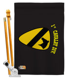 Black 1st Cavalry - Military Americana Vertical Impressions Decorative Flags HG140375 Made In USA