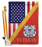 Home of Coast Guard - Military Americana Vertical Impressions Decorative Flags HG140605 Made In USA