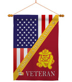Home of USMC - Military Americana Vertical Impressions Decorative Flags HG140611 Made In USA
