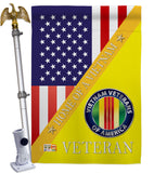 Home of Vietnam - Military Americana Vertical Impressions Decorative Flags HG140612 Made In USA