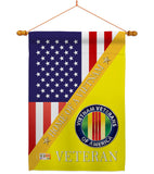 Home of Vietnam - Military Americana Vertical Impressions Decorative Flags HG140612 Made In USA