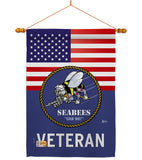 US Seabees Veteran - Military Americana Vertical Impressions Decorative Flags HG140613 Made In USA