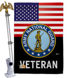 US Army National Guard Veteran - Military Americana Vertical Impressions Decorative Flags HG140619 Made In USA