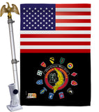 US Vietnam Veteran - Military Americana Vertical Impressions Decorative Flags HG140622 Made In USA