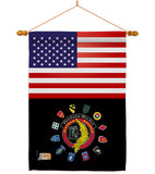 US Vietnam Veteran - Military Americana Vertical Impressions Decorative Flags HG140622 Made In USA