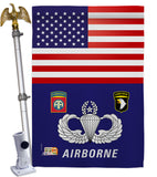 US Airborne - Military Americana Vertical Impressions Decorative Flags HG140624 Made In USA