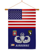 US Airborne - Military Americana Vertical Impressions Decorative Flags HG140624 Made In USA