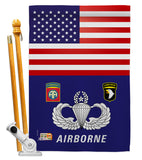 US Airborne - Military Americana Vertical Impressions Decorative Flags HG140624 Made In USA