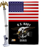 US Navy Seals - Military Americana Vertical Impressions Decorative Flags HG140625 Made In USA