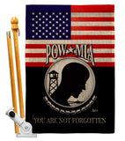 US POW MIA - Military Americana Vertical Impressions Decorative Flags HG140626 Made In USA