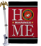 Marine Corps Home - Military Americana Vertical Impressions Decorative Flags HG140632 Made In USA