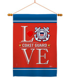 Coast Guard Love - Military Americana Vertical Impressions Decorative Flags HG140634 Made In USA