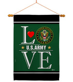 US Army Love - Military Americana Vertical Impressions Decorative Flags HG140635 Made In USA
