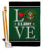 US Army Love - Military Americana Vertical Impressions Decorative Flags HG140635 Made In USA