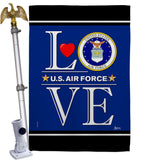 US Air Force Love - Military Americana Vertical Impressions Decorative Flags HG140636 Made In USA