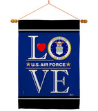 US Air Force Love - Military Americana Vertical Impressions Decorative Flags HG140636 Made In USA