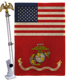 US Marine Corps - Military Americana Vertical Impressions Decorative Flags HG140730 Made In USA