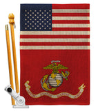 US Marine Corps - Military Americana Vertical Impressions Decorative Flags HG140730 Made In USA