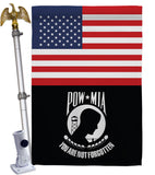 US POW/MIA - Military Americana Vertical Impressions Decorative Flags HG140732 Made In USA