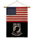 US POW/MIA - Military Americana Vertical Impressions Decorative Flags HG140732 Made In USA