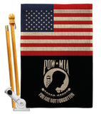 US POW/MIA - Military Americana Vertical Impressions Decorative Flags HG140732 Made In USA