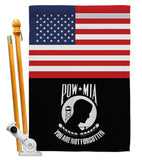 US POW/MIA - Military Americana Vertical Impressions Decorative Flags HG140732 Made In USA