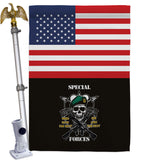 US Special Forces - Military Americana Vertical Impressions Decorative Flags HG140733 Made In USA