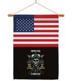 US Special Forces - Military Americana Vertical Impressions Decorative Flags HG140733 Made In USA