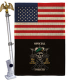 US Special Forces - Military Americana Vertical Impressions Decorative Flags HG140733 Made In USA