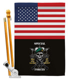 US Special Forces - Military Americana Vertical Impressions Decorative Flags HG140733 Made In USA