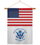 US Coast Guard - Military Americana Vertical Impressions Decorative Flags HG140734 Made In USA