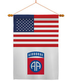 US 82nd. Airborne - Military Americana Vertical Impressions Decorative Flags HG140738 Made In USA