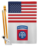 US 82nd. Airborne - Military Americana Vertical Impressions Decorative Flags HG140738 Made In USA