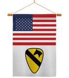 US 1st Cavalry - Military Americana Vertical Impressions Decorative Flags HG140739 Made In USA