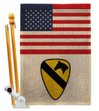 US 1st Cavalry - Military Americana Vertical Impressions Decorative Flags HG140739 Made In USA