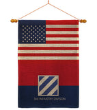 US 3rd Infantry Division - Military Americana Vertical Impressions Decorative Flags HG140741 Made In USA