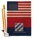 US 3rd Infantry Division - Military Americana Vertical Impressions Decorative Flags HG140741 Made In USA